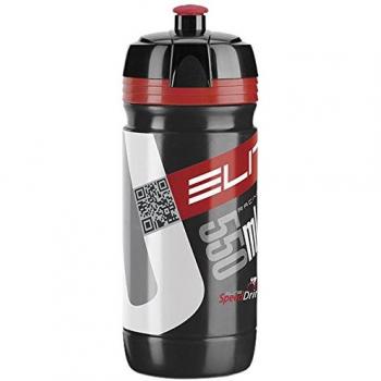 Elite Corsa - Bidón de Ciclismo, Color Negro/Rojo, 550 ML
