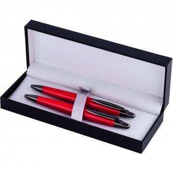 Inoxcrom Zeppelin Sport - Juego de bolígrafo y portaminas, color rojo