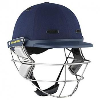 Serie Masuri visión TEST Cricket casco titanio rejilla, color Azul - azul marino, tamaño Large Mens