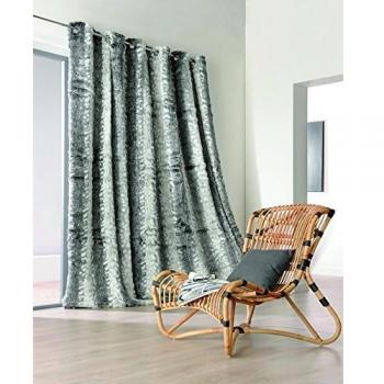 Linder 5033/90/377/FR/230 x 250 panel con ojales Canon Fusil pelo sintético acrílico/poliéster, gris / blanco, 230 x 250