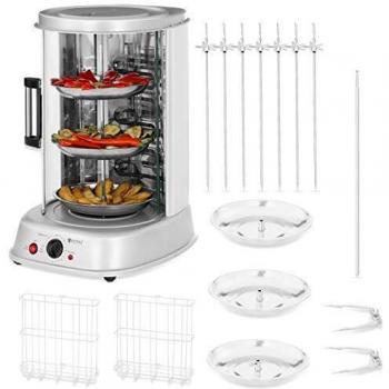 Asador vertical giratorio 4 en 1 1800 W 31 L
