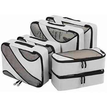 Eono Essentials 6 Set Cubos de embalaje, 3 tamaños diferentes Equipaje de viaje Organizadores de embalaje Gris