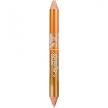 Purobio Cosmetics Delineador y Sombra Ecológico 01 Jengibre Dúo Kajal Gold Day 1 unidad