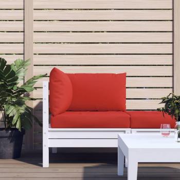 Cojines para sofá de palets 3 unidades tela rojo