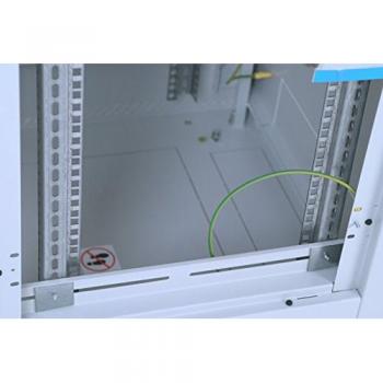 Rack 19 42U con Puerta de Cristal, Gris Claro RAL 7035, Dimensiones 600x1000 mm
