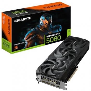 Tarjeta Gráfica GIGABYTE GeForce RTX 5080 WINDFORCE SFF 16GB GDDR7, 256bit, PCI-E 5.0, 2617MHz, 3 x DisplayPort,