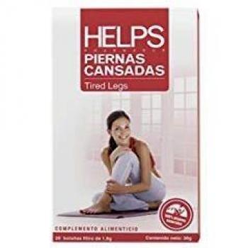 HELPS INFUSIONES - Infusión De Vid Roja, Meliloto, Hamamelis, Y Arándano. Mejora La Circulación Y Reduce Pesadez. Helps Piernas Cansadas. Caja De 20 Bolsitas.