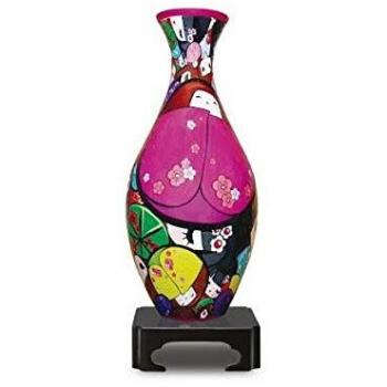 Pintoo 3D Vase Jigsaw Puzzle - Japanese Dolls, 160 Pieces