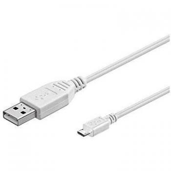 Cable USB 2.0 a MicroUSB B Macho/Macho 5m Blanco