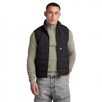 G-Star Men's Foundation Liner Sleeveless Down Jacket - Dark Black