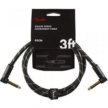 Cable de Instrumento Fender Deluxe 90cm Angulado Tweed Negro