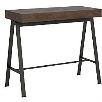 Consola Extensible 90x40/196 cm de Nogal con Estructura Antracita - Banco Small