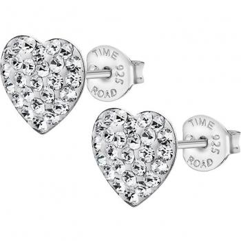 Pendientes Time Road MS00003/8 de Plata con Motivo Corazón para Mujer