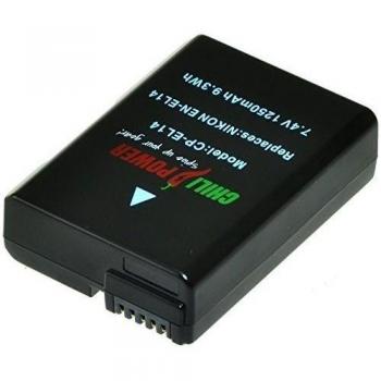 ChiliPower EN-EL14 - Batería para Nikon Coolpix P7000, P7100, P7700, P7800, DSLR D3100, D3200, D5100, D5200, D5300, Nikon DF