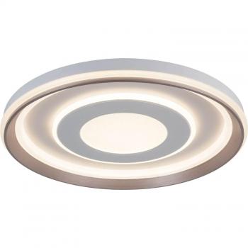 Plafón LED Doira, blanco, metal, Ø 50 cm, CCT, control remoto