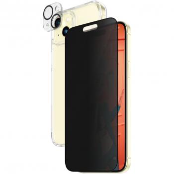 Protector de Pantalla PanzerGlass 3-en-1 con Privacidad para iPhone 15 Plus - Incluye Protector de Pantalla, Funda y Protector de Cámara