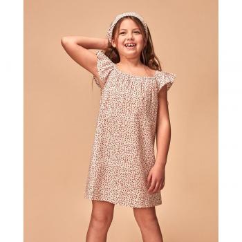 Vestido playa animal print rosa para niña