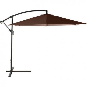 Sombrilla DKD Home Decor Marrón Acero Aluminio 300 x 300 x 250 cm