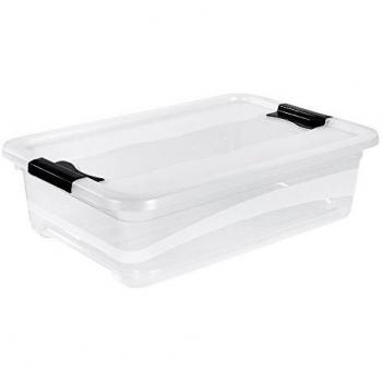 Keeeper Cubo de Almacenaje Plástico Transparente 28 L