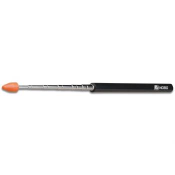 Nobo - Puntero telescópico gigante, extensibile hasta 1260 cm, negro/plata con cima naranja