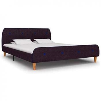 vidaXL Estructura de cama de tela gris topo 180x200 cm