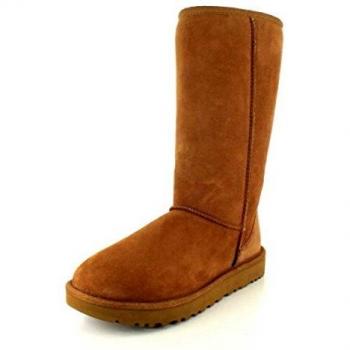 UGG® Women's Classic Tall II Sheepskin Winter Boots in Brown, Size 11