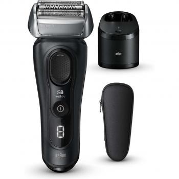 Braun Series 8 8560cc Wet & Dry Electric Shaver with SmartCare Cleaning Center, Black