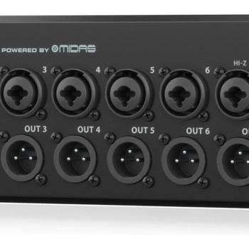 Behringer SD8 35W I/O Stage Box with 8 Remote-Controllable Midas Preamps