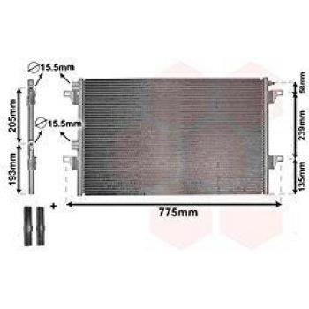 Condensador de aire acondicionado VAN WEZEL 43005382 para Renault Espace IV (04/2003 - 02/2005)