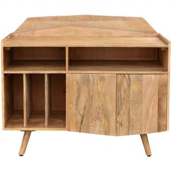Aparador de madera maciza de mango para vinilos MATAHARI