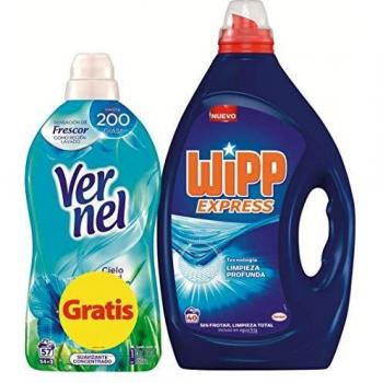 Wipp Express Gel Azul + Vernel Suavizante Concentrado