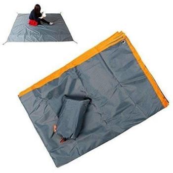 Netspower Estepilla de Picnic Almohada Mantel Cojines Manta Alfombra Colchón Colchonetas de Tienda Impermeable Portátil Plegable Almohadilla Multifucional Paño de Oxford para Acampada al Aire Libre - Gris