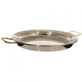 La Ideal Paella Sartén de Acero Inoxidable, Plata, 50 cm
