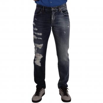 Dolce & Gabbana Blue Cotton Regular Denim Trousers Jeans - IT48 | M