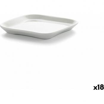 Bandeja de Aperitivos Ariane Alaska Blanco Cerámica Cuadrado 11,4 x 11,4 cm (18 Unidades)