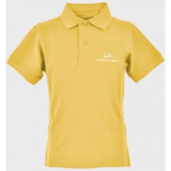 Polo de niño amarillo de algodón con diseño clásico
