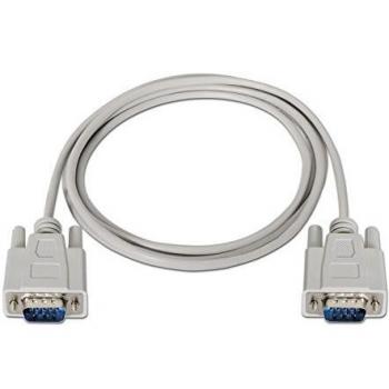 Cable Serie RS232 NanoCable 10.14.0103, DB9/M-DB9/M, Macho-Macho, Beige, 3 Metros