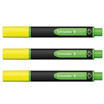 Schneider Link-It - Lote de 3 subrayadores, color amarillo