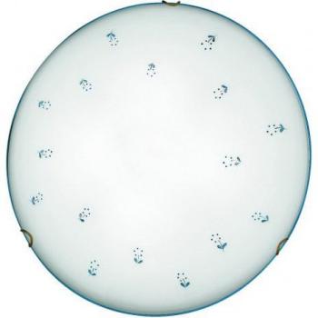 Plafón decorativo Nonna de cristal con 2 bombillas en latón envejecido, diámetro de 9 cm