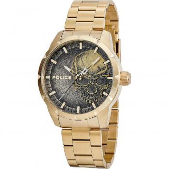 Police Neist Stainless Steel Analog Watch - Yellow Male, Size: ONE SIZE