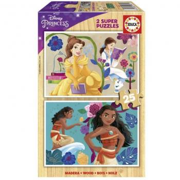 Puzzle Infantil Disney Princess Bella+Vaiana 2x25 Piezas