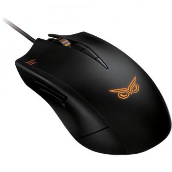 ASUS Strix Claw Dark Edition - Ratón Ergonómico para Diestros con Sensor Óptico de 5000 DPI, Interruptores Omron, USB, Color Negro