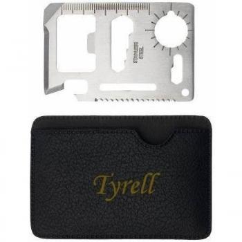 Herramienta multifunción de bolsillo con estuche con nombre grabado: Tyrell