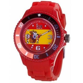 Ice-Watch Ice World Women's Quartz Watch - 35mm Multicolor Dial with Red Silicone Strap - 100m Water Resistant