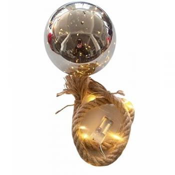 Bola Colgante Decorativa de 39 LEDs Plata con Cuerda de 20 cm