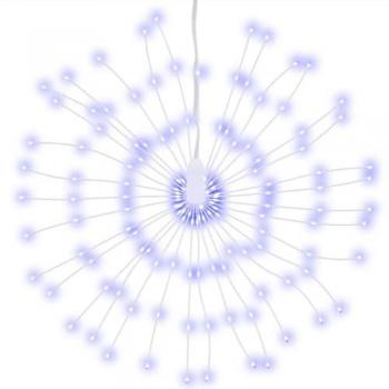 Luces de Navidad de Estrellas 140 LED Adorno Navideño Jardín 17 cm Color Azul, Blanco cálido, Blanco frío