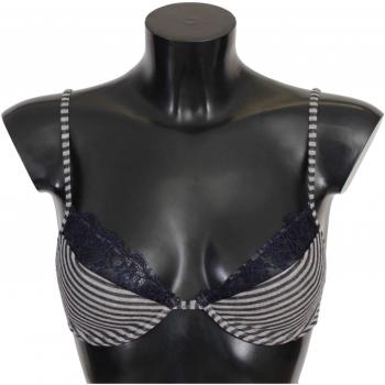 Ermanno Scervino Blue Stripes Lace Bra Underwear - Women's, Size M