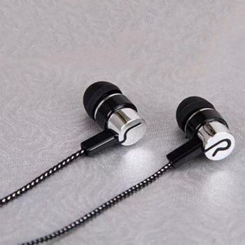 Auriculares Intrauditivos Estéreo con Cable de Nailon y Micrófono para Ordenador Portátil y Smartphone, 1 Unidad