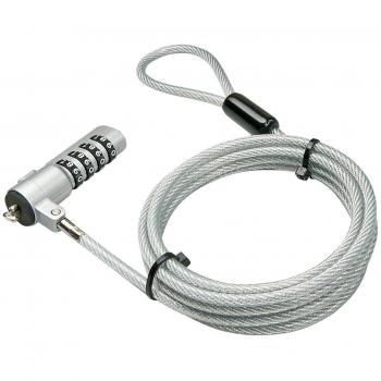 Lindy 20980 Cable de Seguridad Multiuso de Acero Inoxidable con Cerradura de Combinación, 1.8 metros