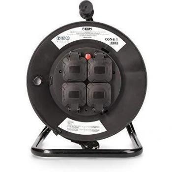 EDM 20135 Enrollacables Profesional con Protector Térmico, 25 M, 3600 W, Varios Colores